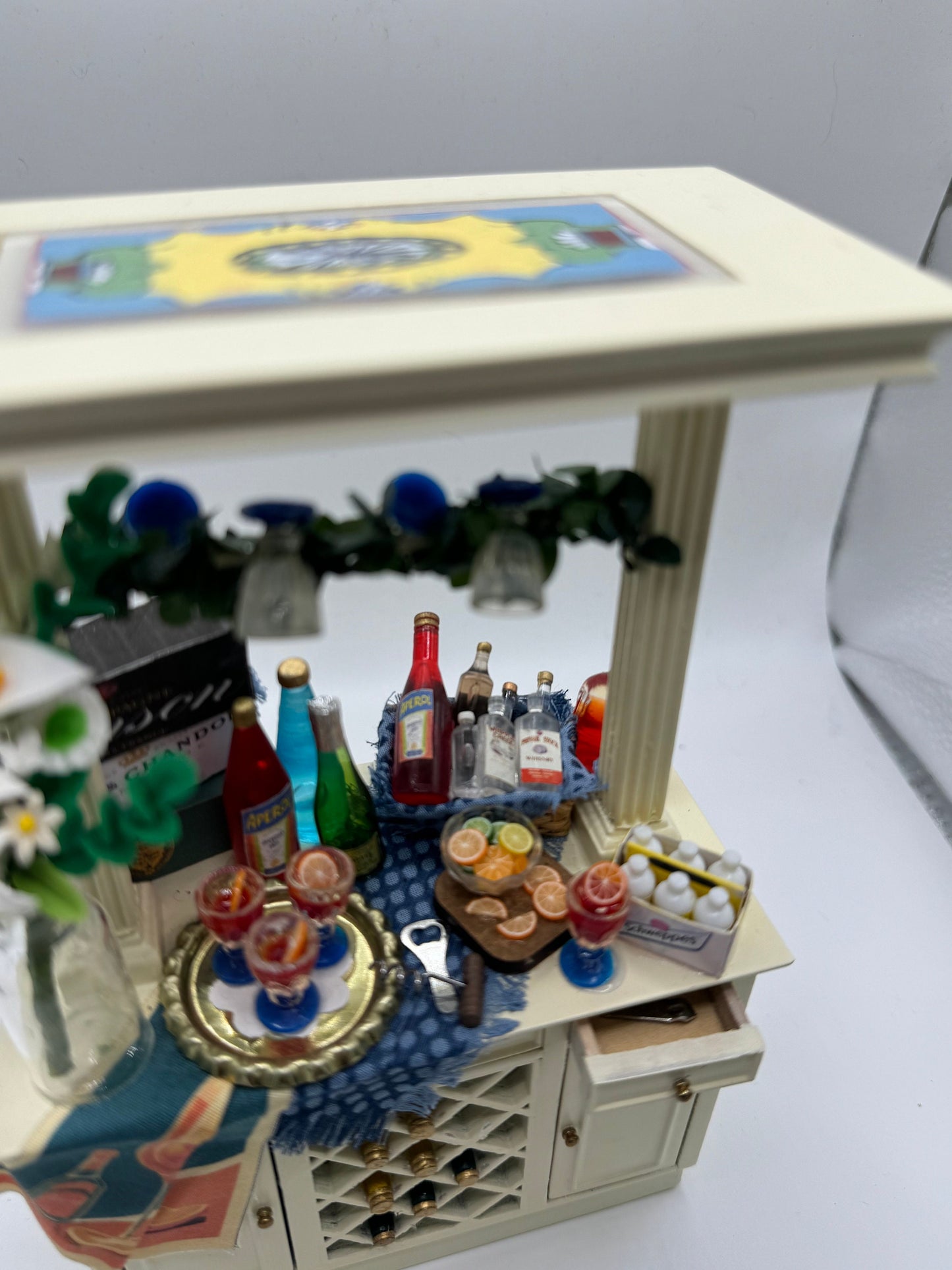 Dolls House Miniatures - 1/12th Spritz / Drinks Cabinet / counter