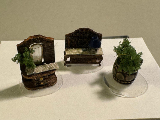 Dolls House Miniatures 1/144th / 1:144 / micro / dutch scale Victorian Hallway Room set