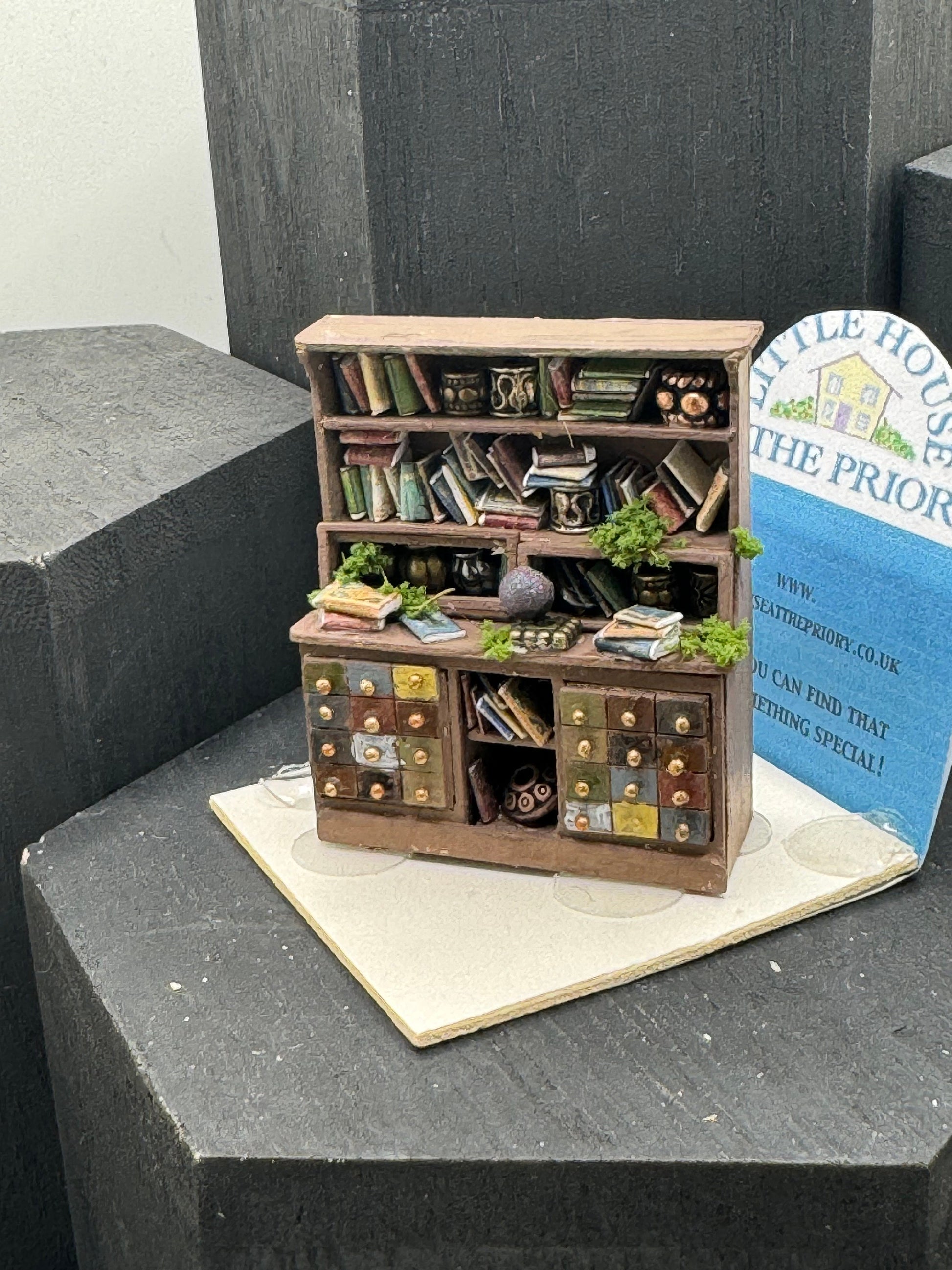 Dolls House  1/48th Apothecary Dresser / hutch