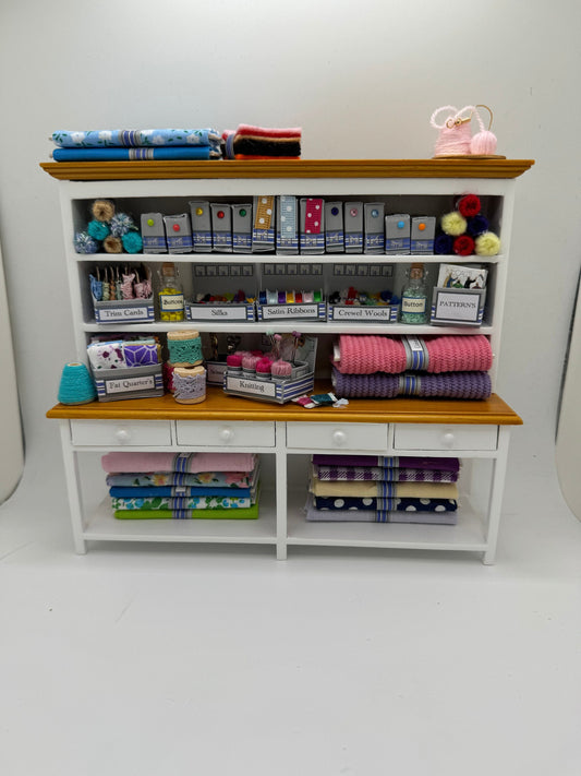 Dolls House Miniatures - 1/12th  - Haberdashery Dresser / Hutch