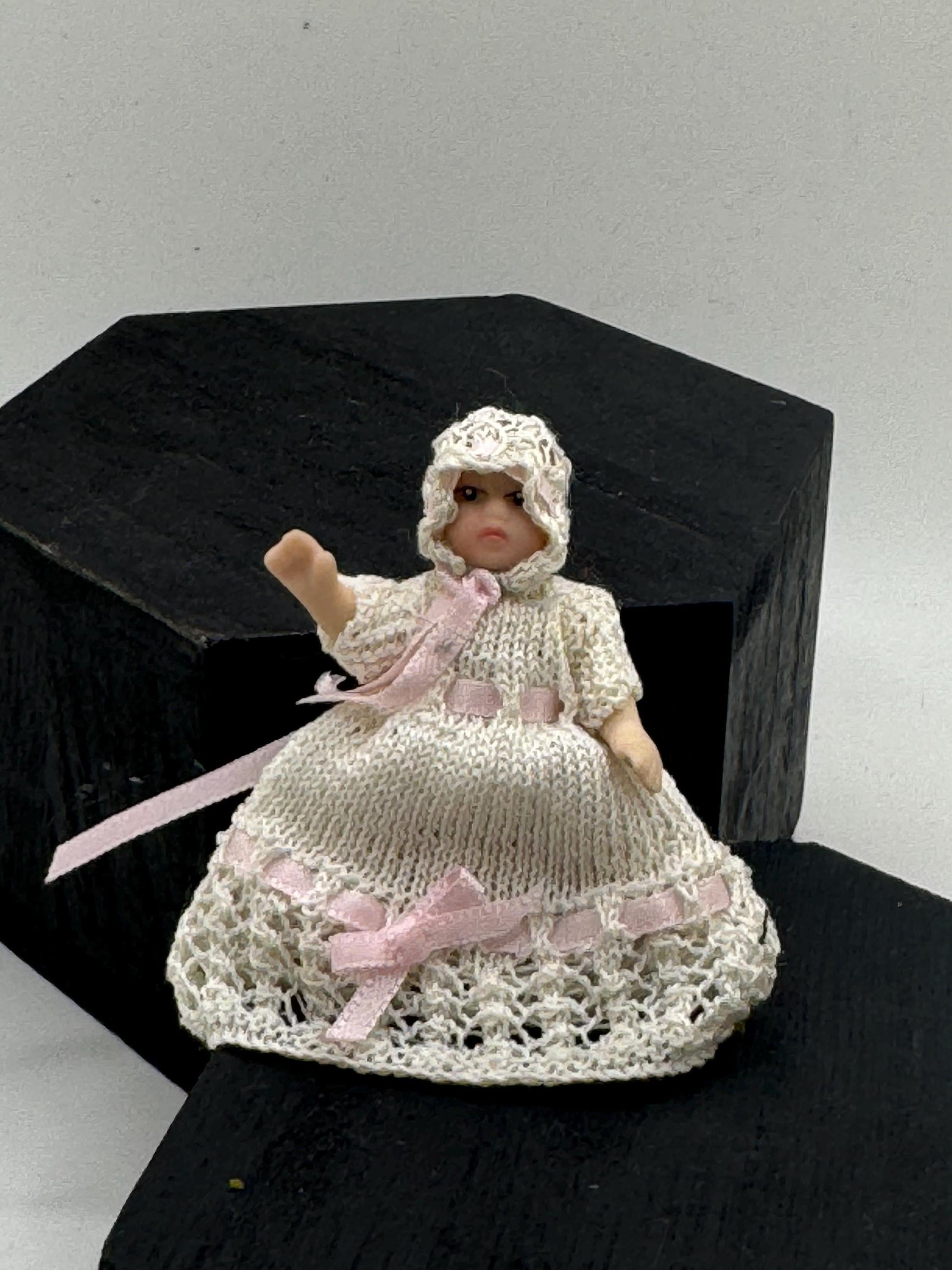 Dolls House Miniatures - 1/12th dressed baby doll