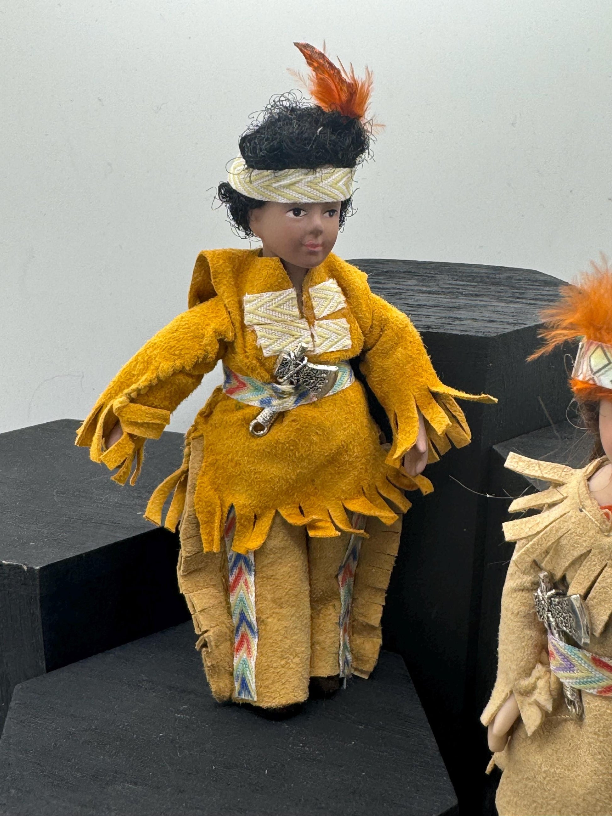 Dolls House Miniatures - 1/12th dolls in Fancy Dress x1 ( Indian / squaw )