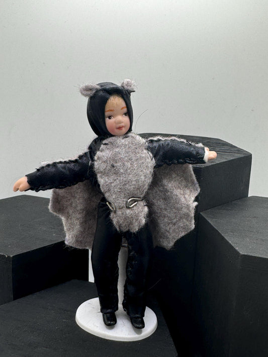 Dolls House Miniatures - 1/12th dolls in Fancy Dress - benny the bat