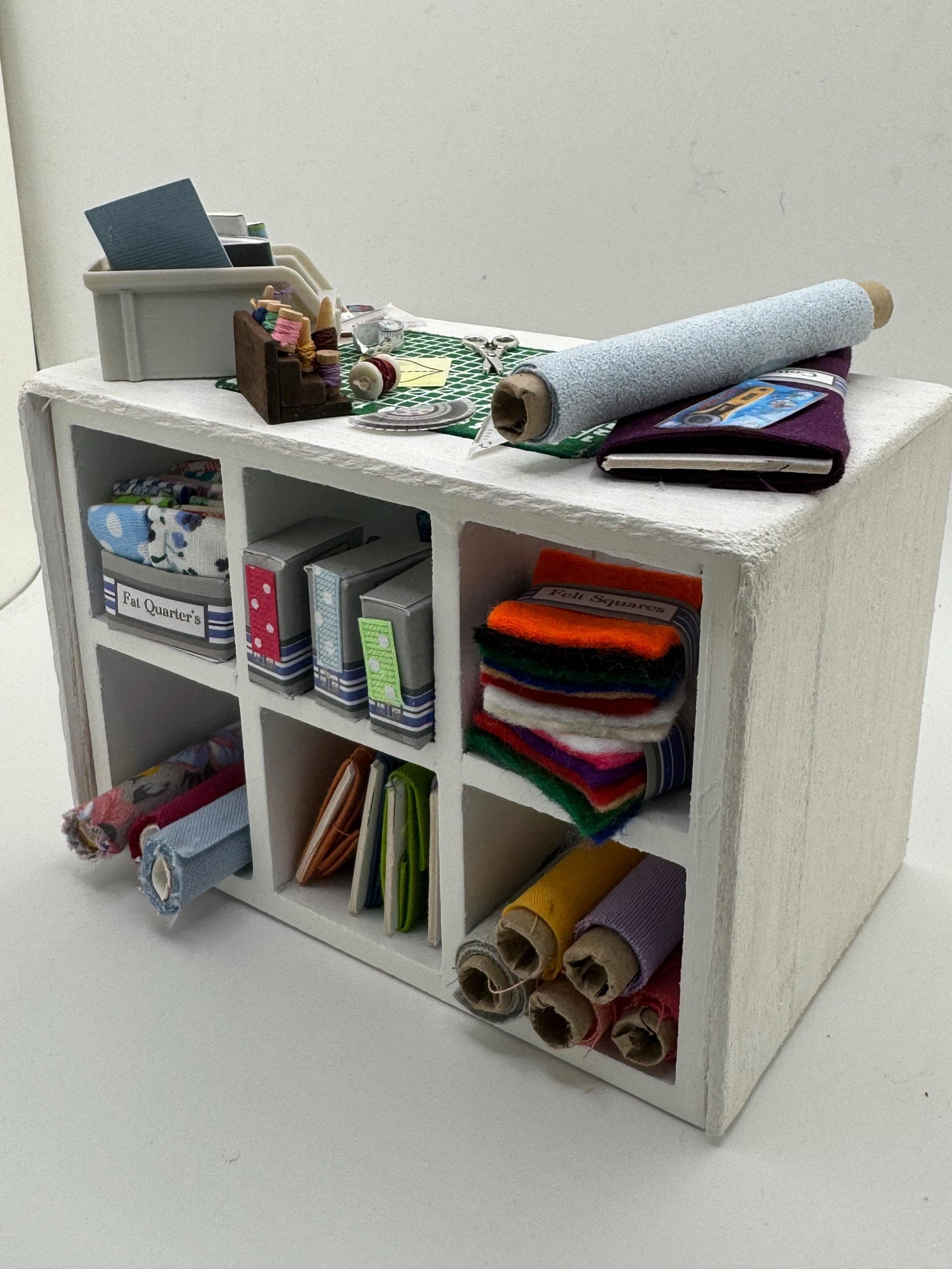 Dolls House Miniatures - 1/12th 1:12 1” scale - Quilters Patchwork Table