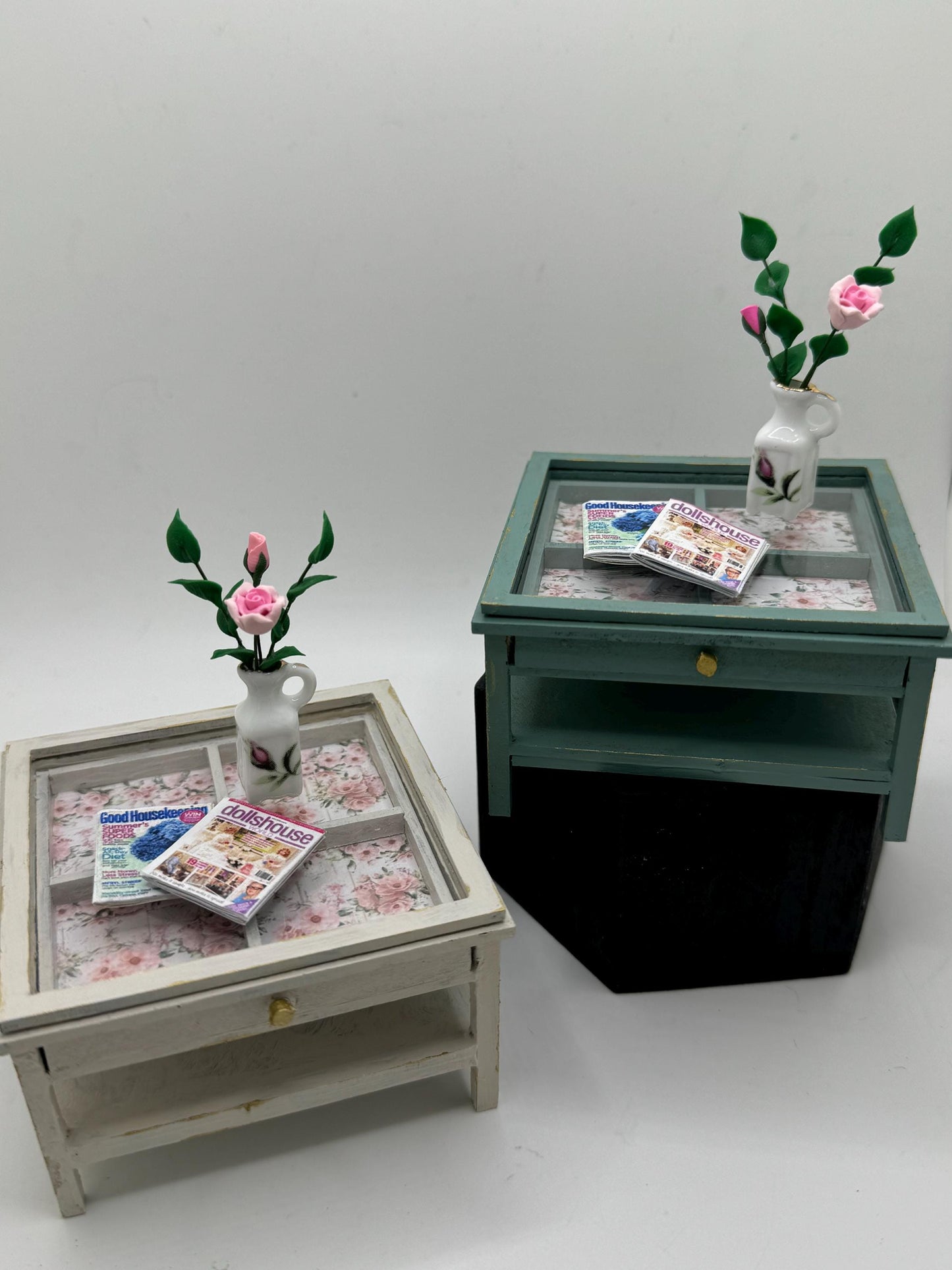 Dolls House Miniatures - 1/12th  - Coffee Table with pull out display drawer (2 available)