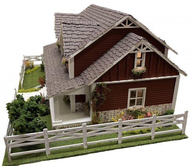 Hart’s Desire Miniatures - 1:48 quarter scale house kit - Two Storey Ranch House