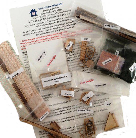 Hart’s Desire Miniatures - 1:144 1/144th micro scale house kit - Storybook Tattington Cottage