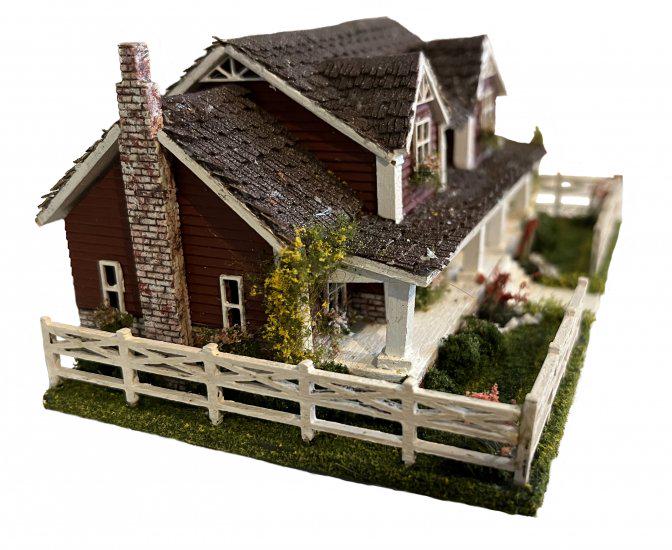 Hart’s Desire Miniatures - 1:144 1/144th micro scale house kit - Two Storey Ranch Kit