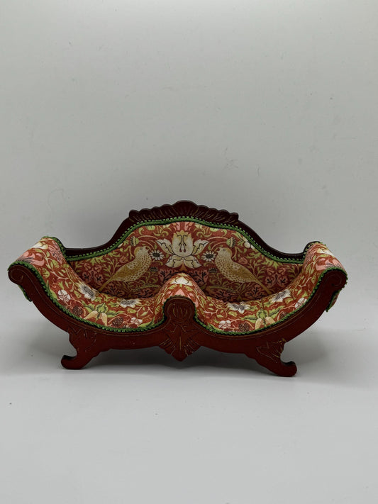 Dolls House Miniatures - 1/12th William Morris fabric elegant Sofa