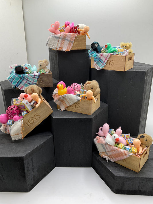 Dolls House Miniatures -  Toy box x1