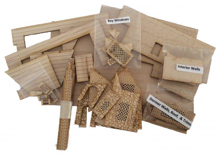 Hart’s Desire Miniatures - 1:144 1/144th micro scale house kit - Emerie Cottage