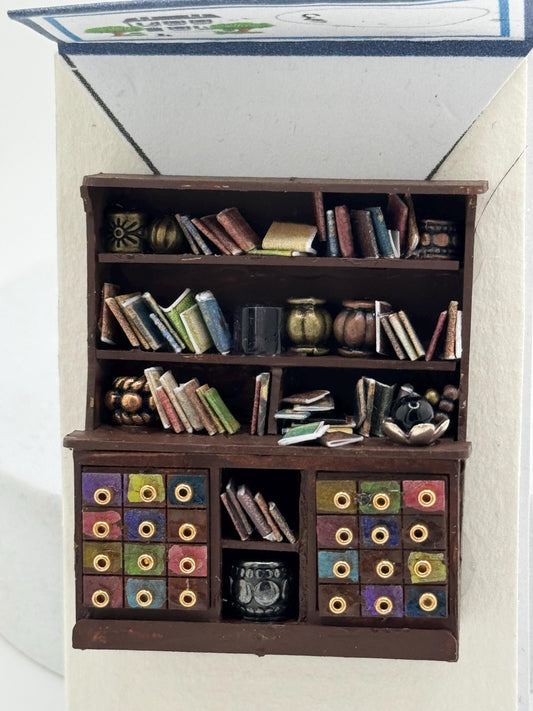 Dolls House 1/48th / 1:48 /Quarter Scale - Apothecary dresser / hutch