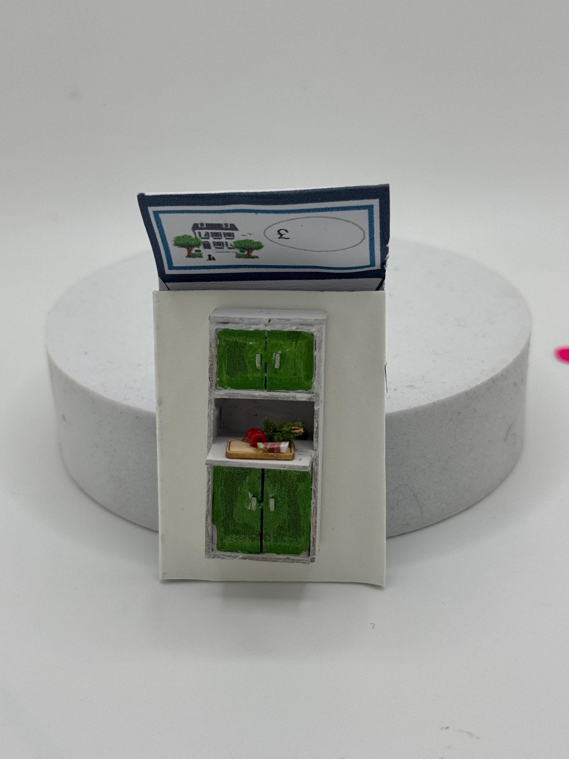 Dolls House 1/48th / 1:48 /  Quarter Scale vintage kitchen Cupboard