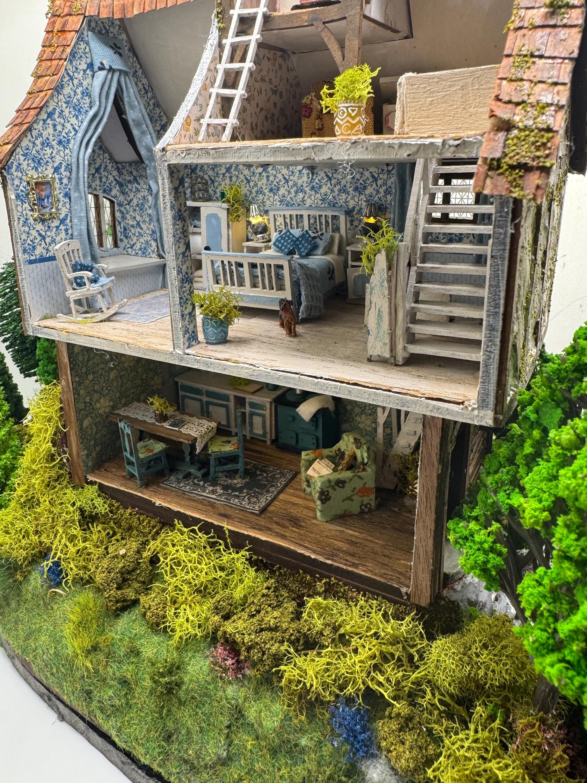 Dolls House Miniatures ( 1/48th - 1:48th - 1/4" - Quarter Inch Scale ) The Old Mill - OOAK