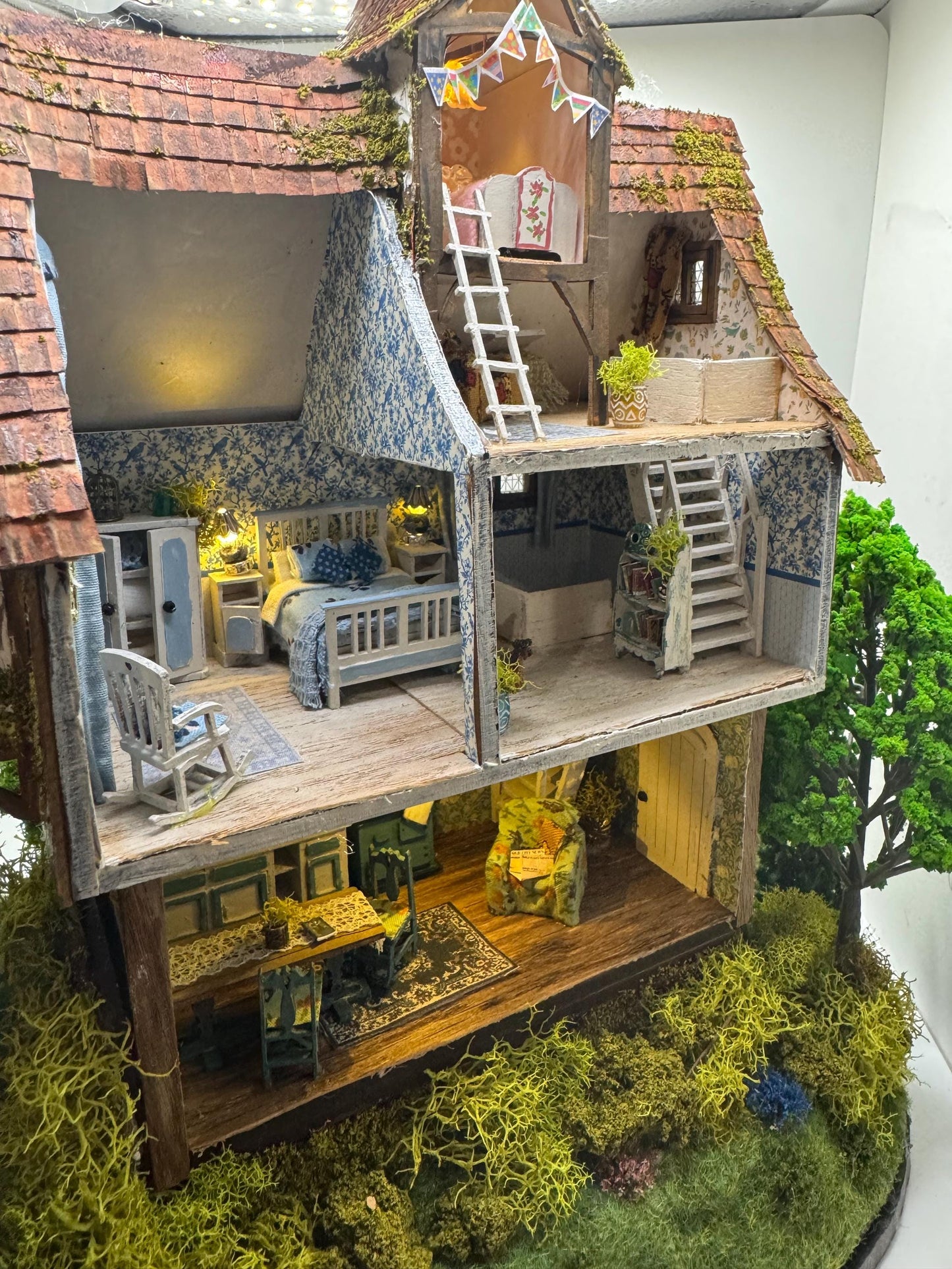 Dolls House Miniatures ( 1/48th - 1:48th - 1/4" - Quarter Inch Scale ) The Old Mill - OOAK