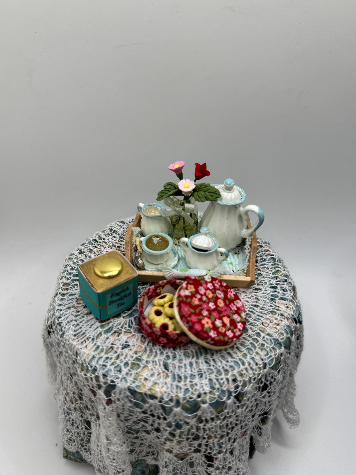 Dolls House Miniatures - 1/12th  - Time for Tea / Tea shop display /  Dresser / Hutch and separate Table