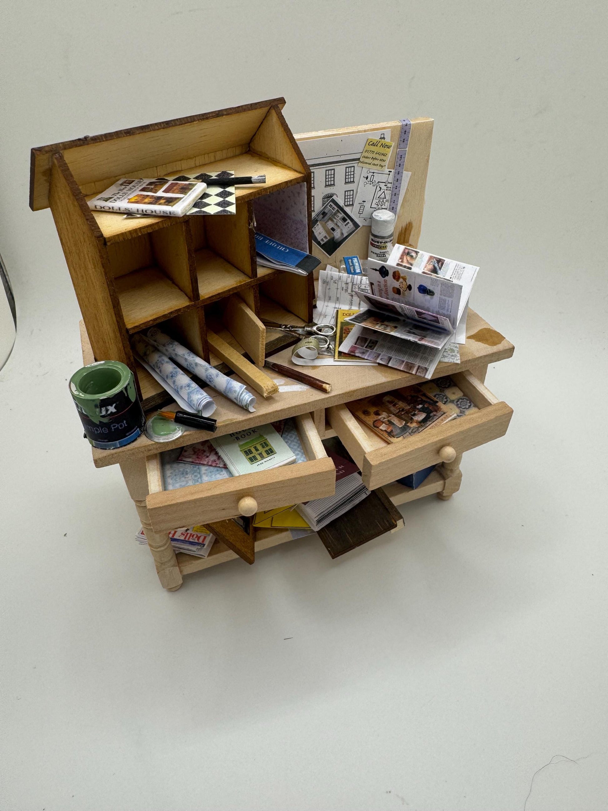 Dolls House Miniatures - 1/12th  - Dollshouse Making Table