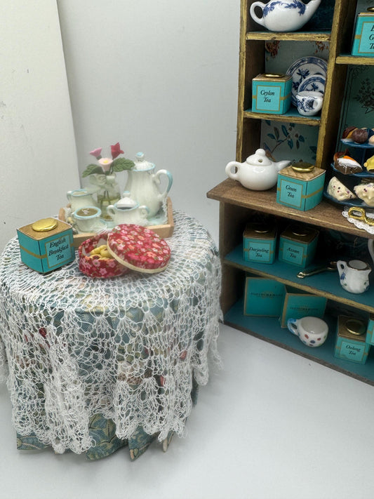 Dolls House Miniatures - 1/12th  - Time for Tea / Tea shop display /  Dresser / Hutch and separate Table