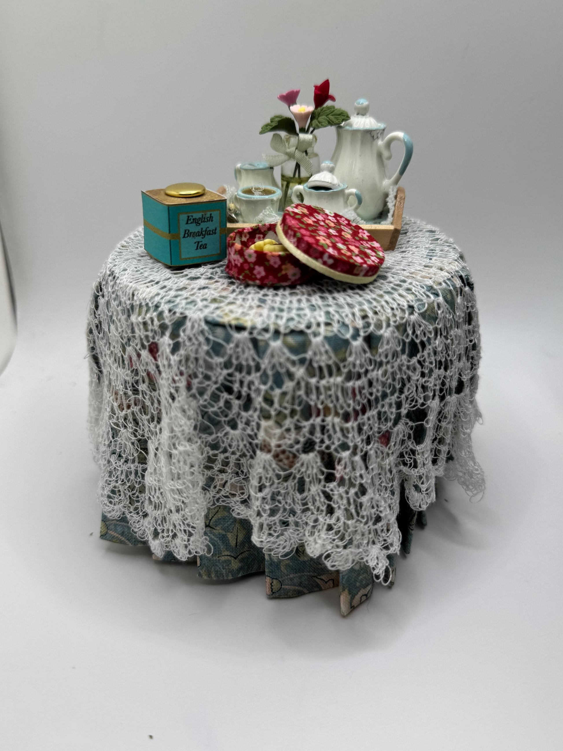 Dolls House Miniatures - 1/12th  - Time for Tea / Tea shop display /  Dresser / Hutch and separate Table