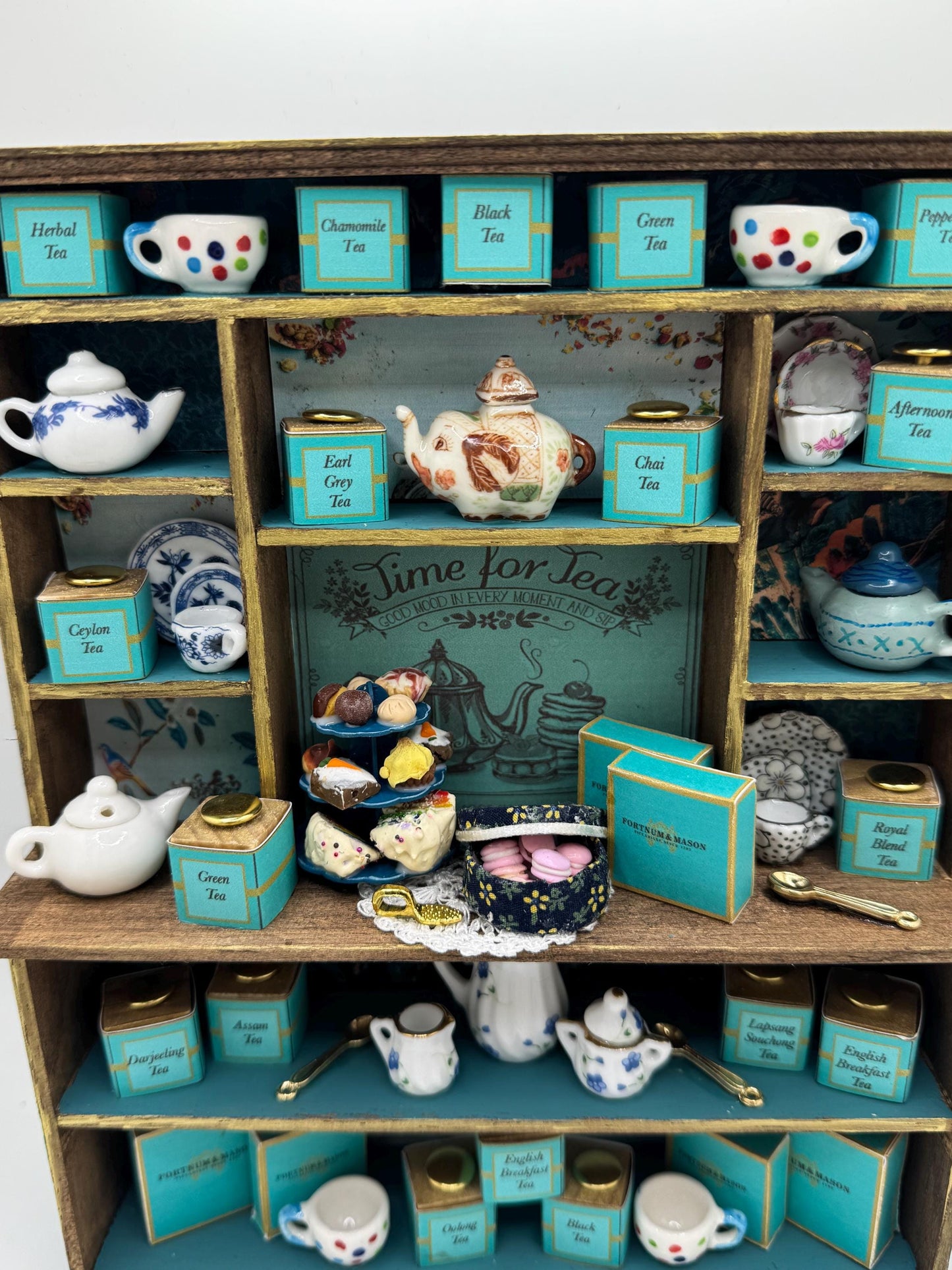 Dolls House Miniatures - 1/12th  - Time for Tea / Tea shop display /  Dresser / Hutch and separate Table