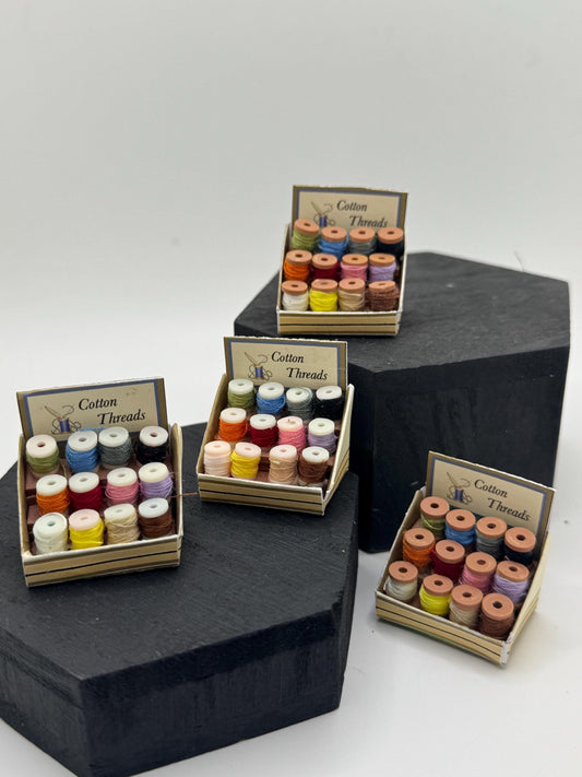 Dolls House Miniatures -  Cottons / threads Counter  Display x1 (2 options)