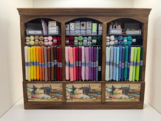 Dolls House Miniatures - 1/12th  - Haberdashery Sewing Shelf