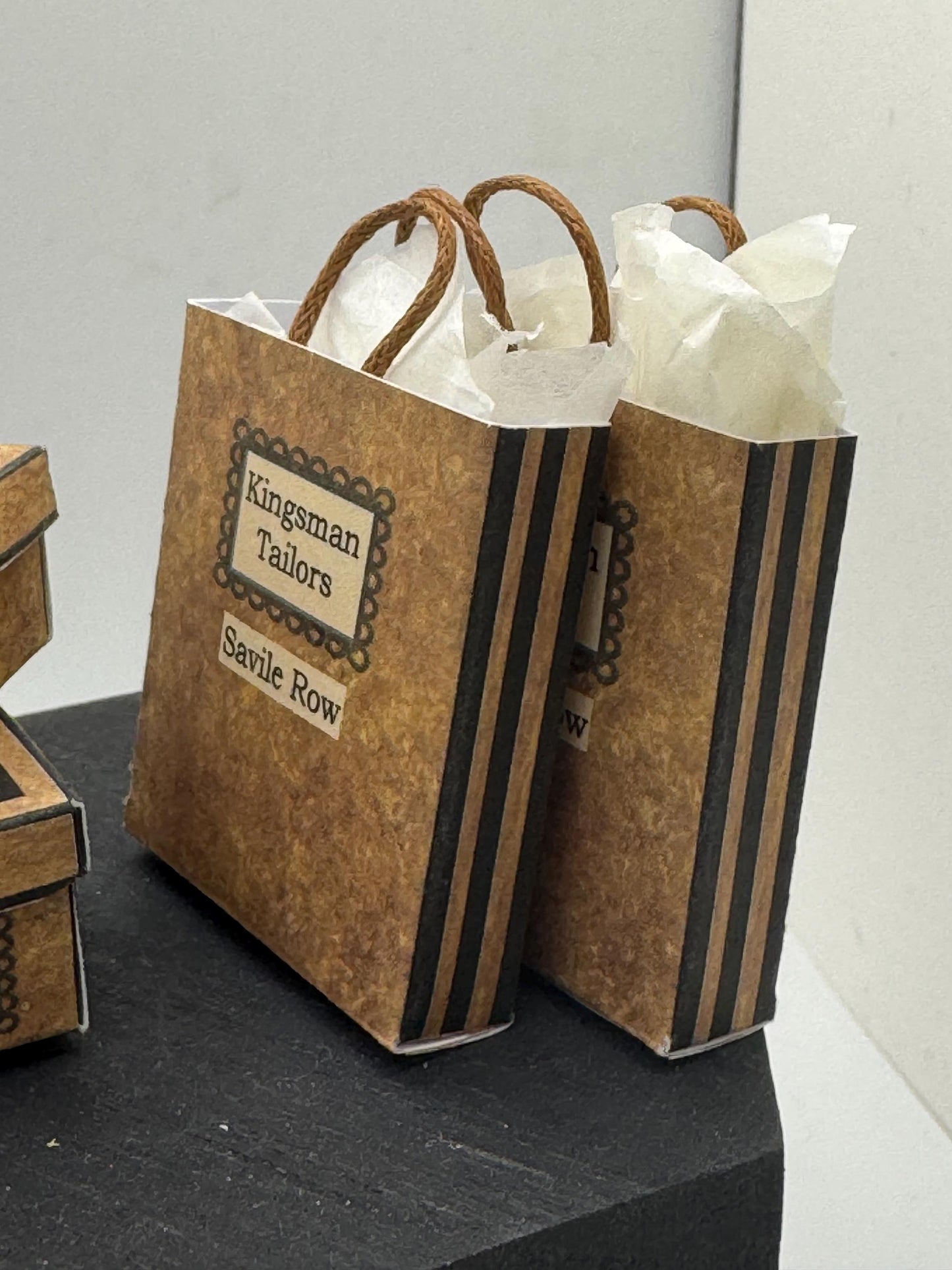 Dolls House Miniatures - 1/12th Kingsman’s Tailors Gentleman’s outfitters collection (various)