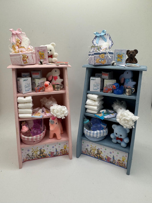 Dolls House Miniatures - 1/12th Baby shelves (2 options)