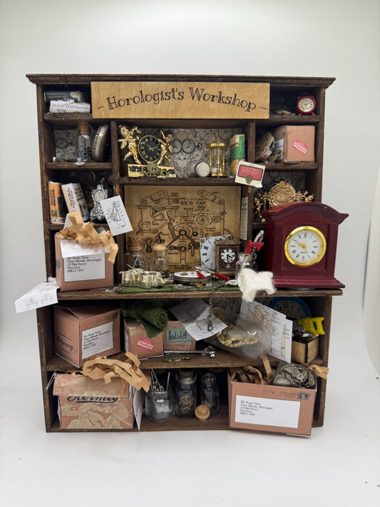 Dolls House Miniatures - 1/12th Horologists Workshop desk