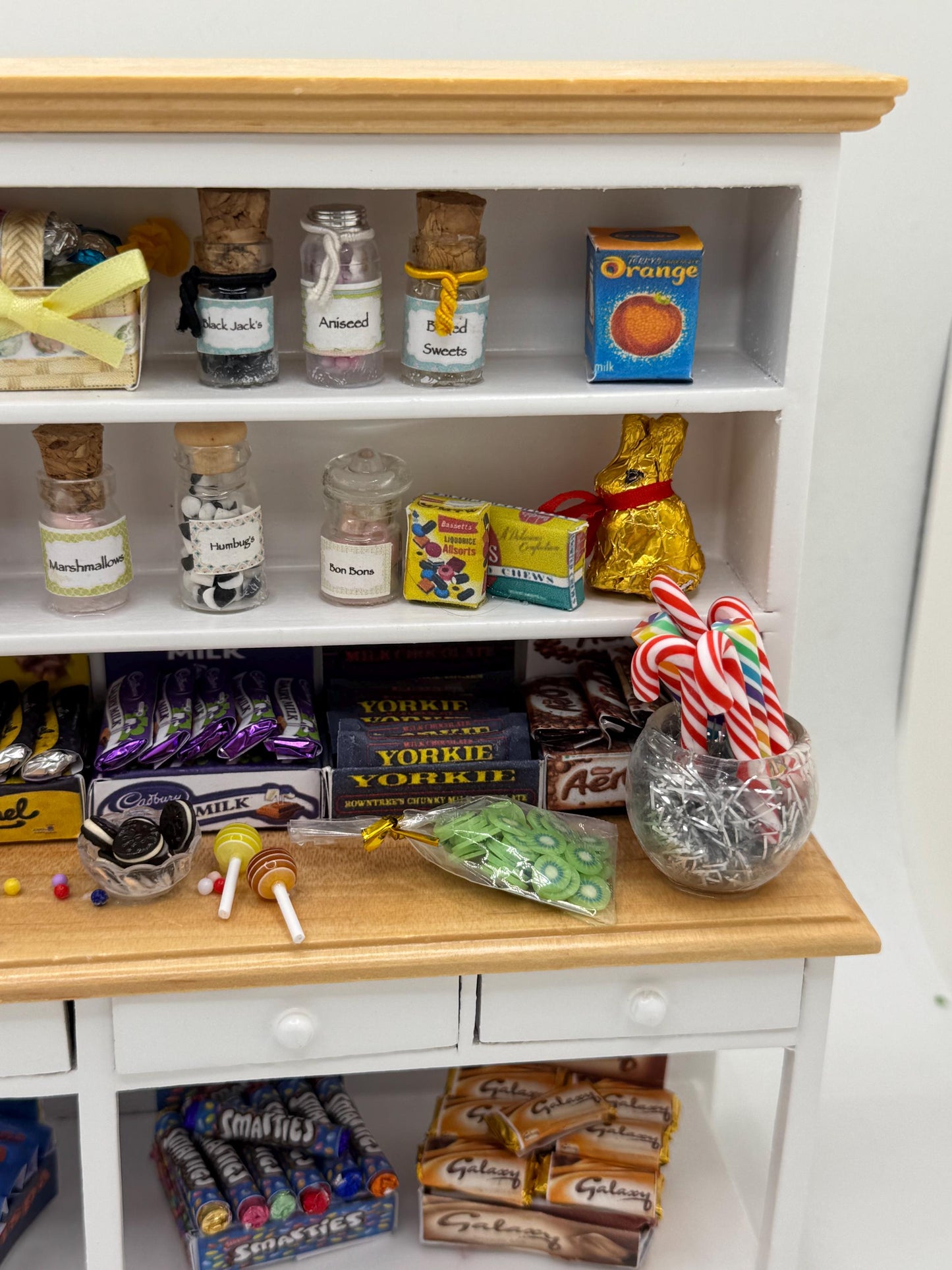 Dolls House Miniatures - 1/12th Sweet Shop display / dresser / hutch