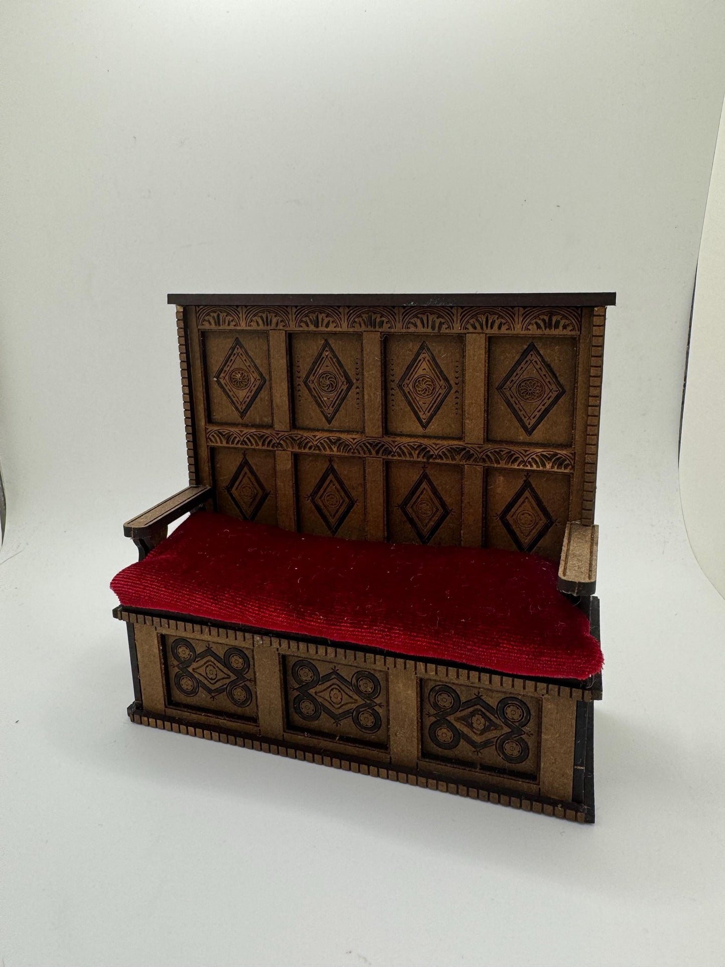 Dolls House Miniatures - 1/12th Medieval style bench seat
