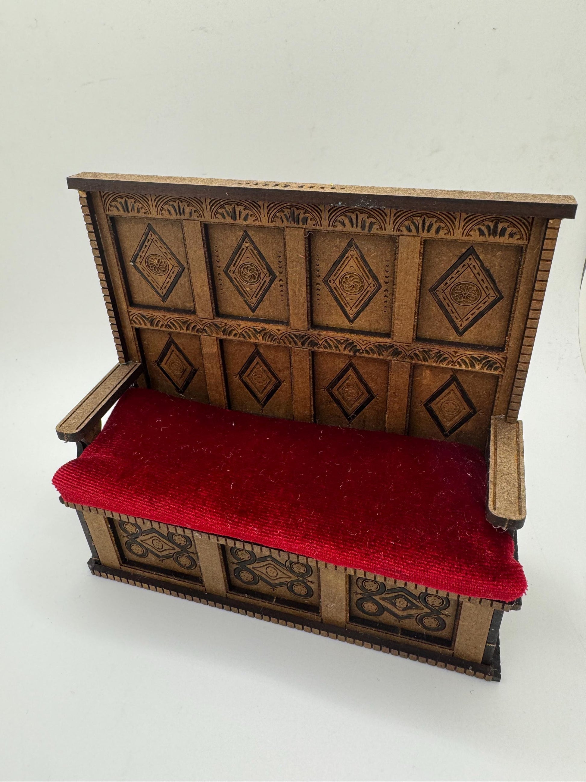 Dolls House Miniatures - 1/12th Medieval style bench seat