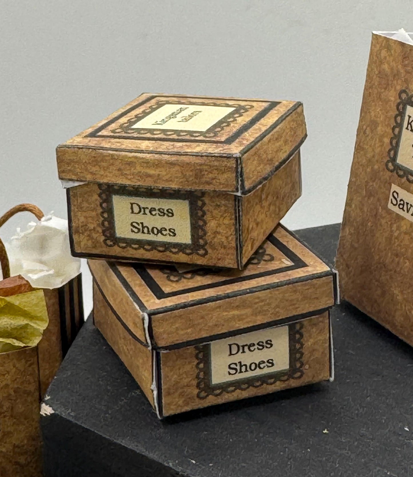 Dolls House Miniatures - 1/12th Kingsman’s Tailors Gentleman’s outfitters collection (various)