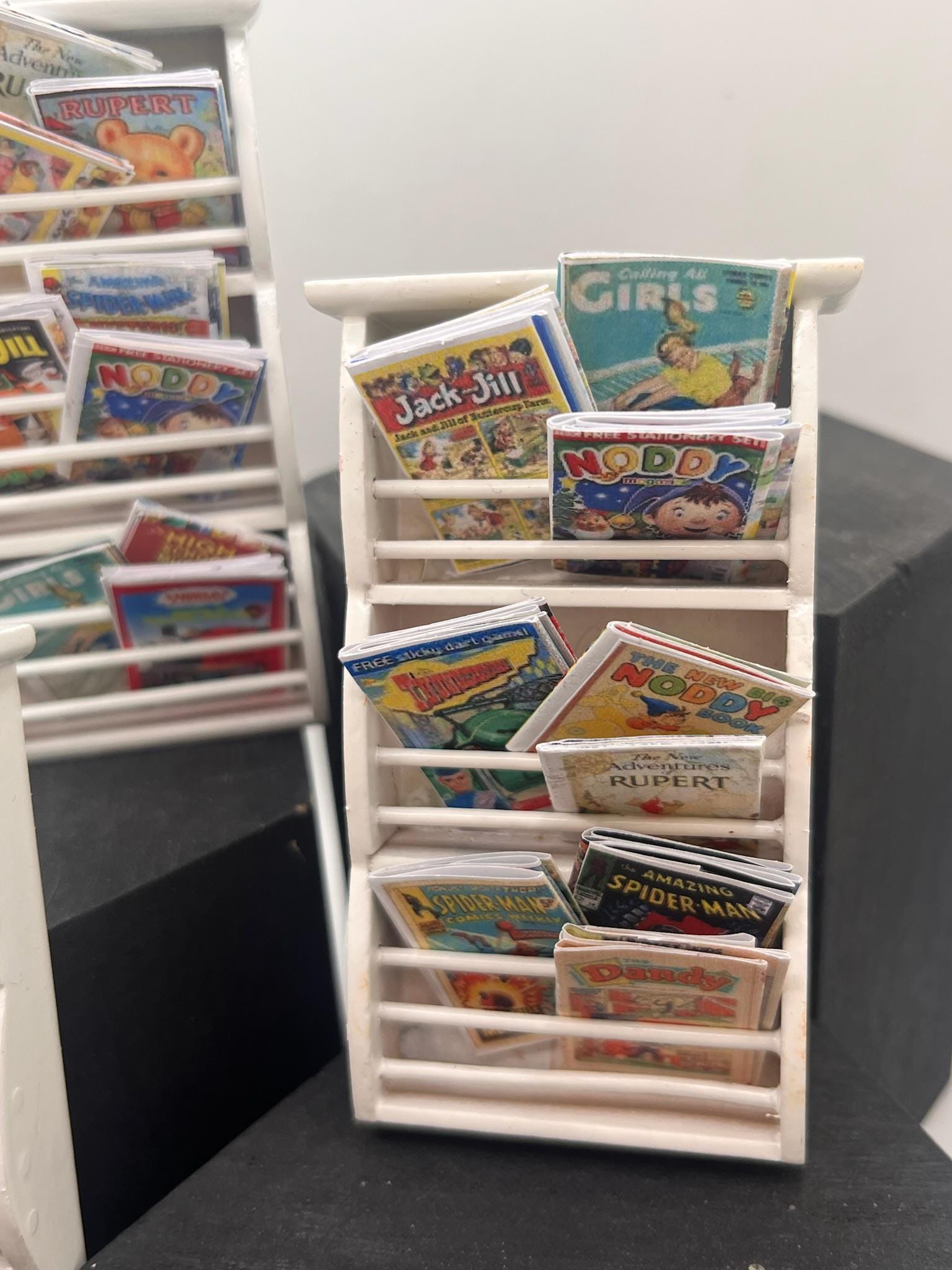Dolls House Miniatures - 1/12th  - children's comics wall book rack x1