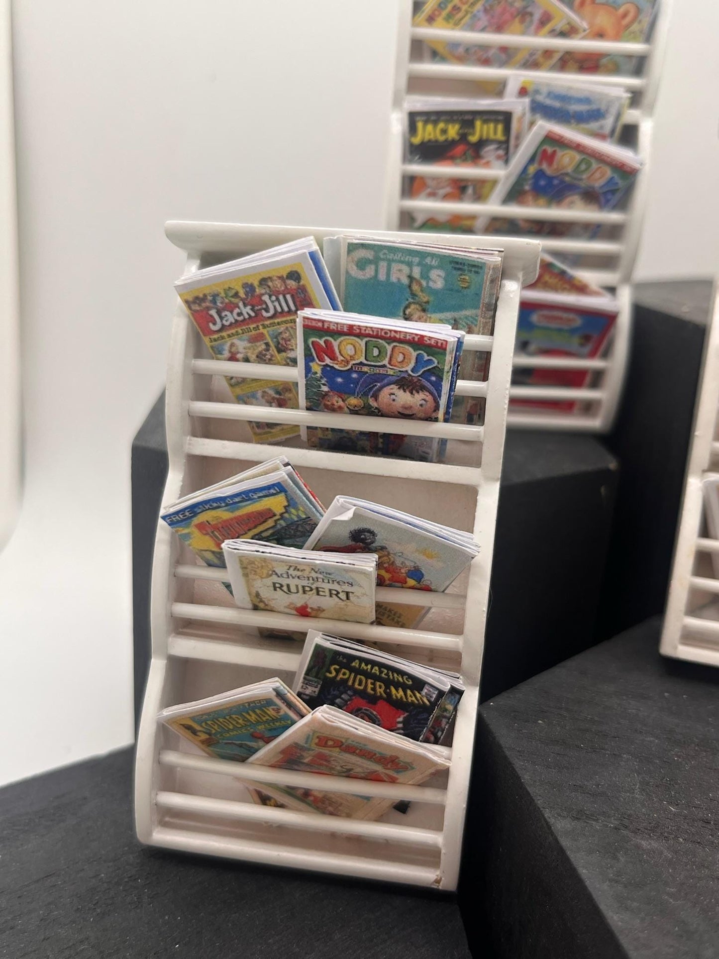 Dolls House Miniatures - 1/12th  - children's comics wall book rack x1