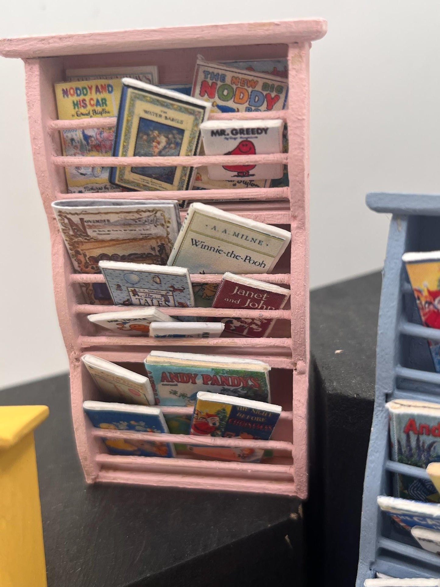 Dolls House Miniatures - 1/12th  - children's books wall book rack x1