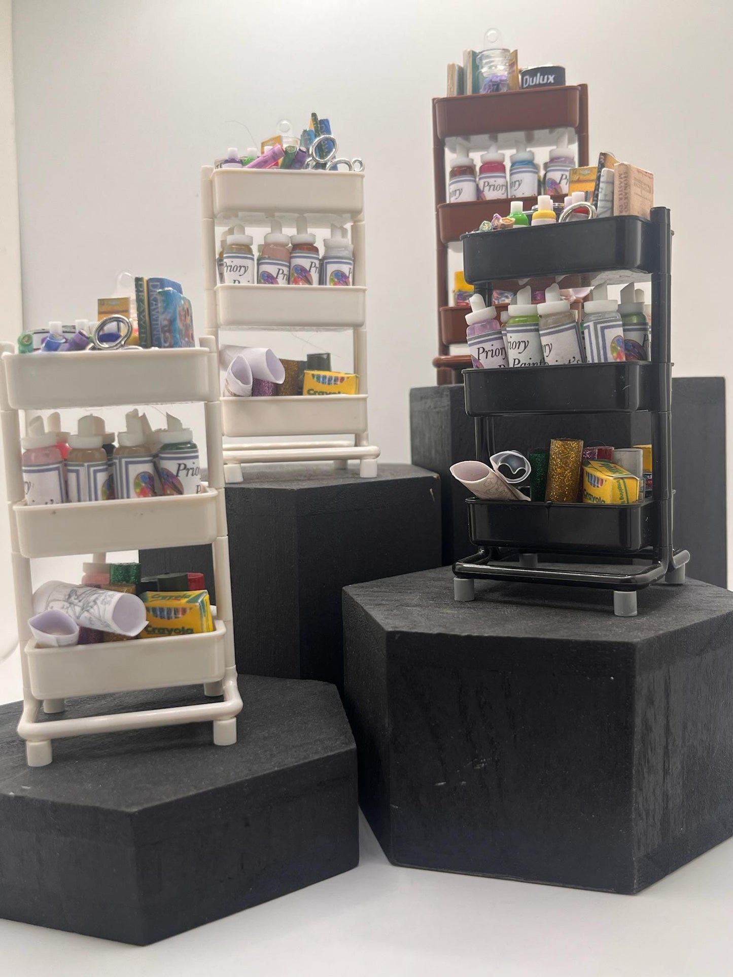 Dolls House Miniatures - NEW 1/12th Artist's Trolley / cart