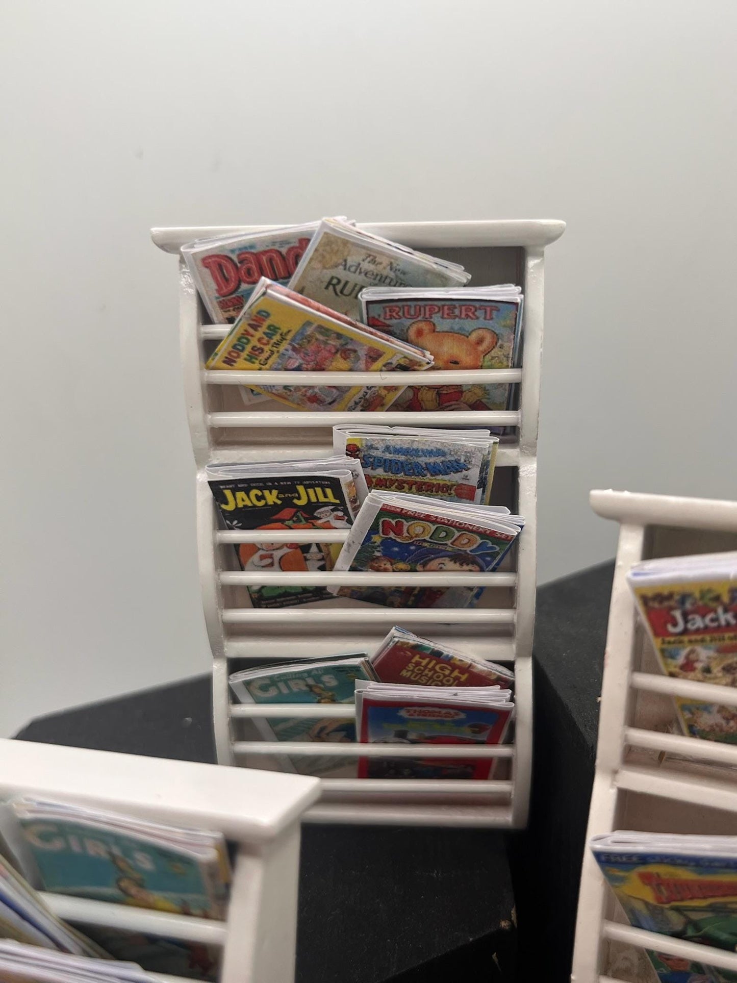 Dolls House Miniatures - 1/12th  - children's comics wall book rack x1