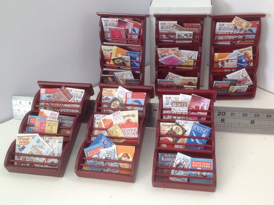 Dolls House Miniatures  - 1/12th Haberdashery Shop Book Rack x1 Assorted
