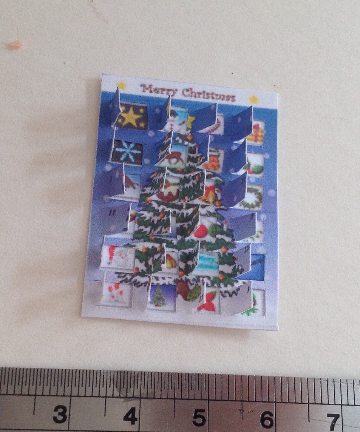 DOLLS HOUSE MINIATURES - Advent Calendar - Purple Tree