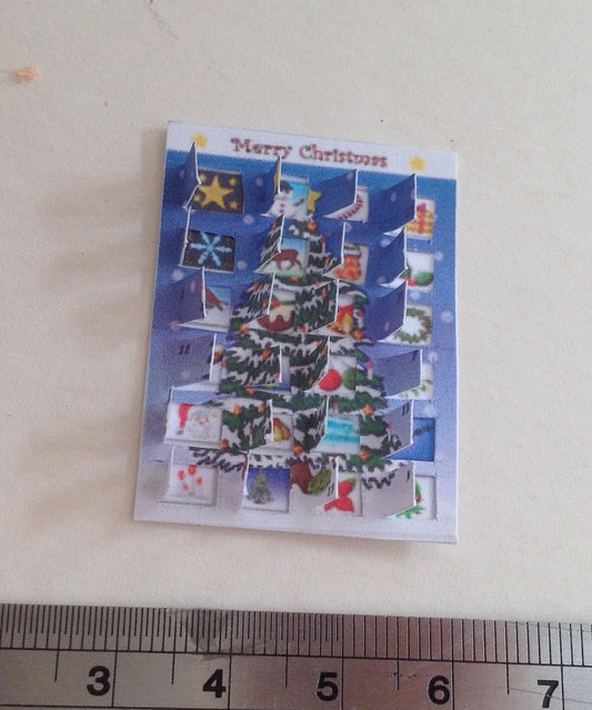 DOLLS HOUSE MINIATURES - Advent Calendar - Purple Tree