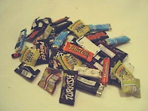 Dolls House Miniatures - 1/12th Mixed Sweets and Crisps x 10 packets